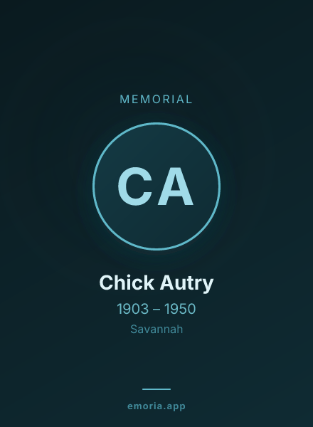 Memorial portrait of Chick Autry
