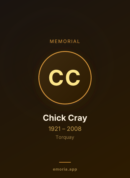 Memorial portrait of Chick Cray