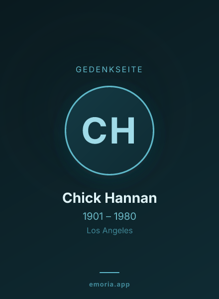Gedenkportrait von Chick Hannan