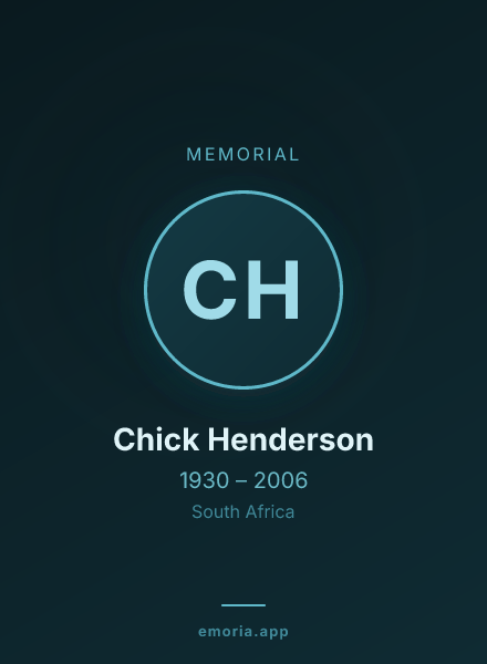 Memorial portrait of Chick Henderson