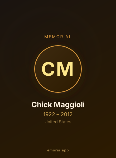 Memorial portrait of Chick Maggioli