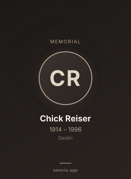 Memorial portrait of Chick Reiser