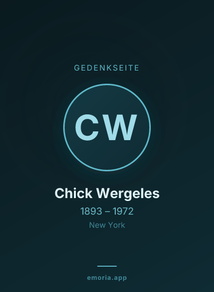 Gedenkportrait von Chick Wergeles