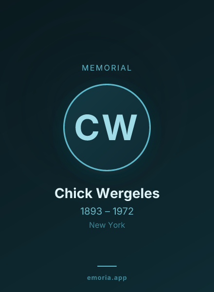 Memorial portrait of Chick Wergeles