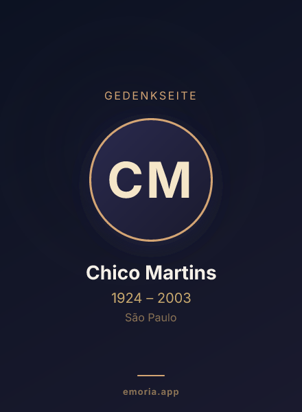 Gedenkportrait von Chico Martins