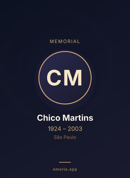 Memorial portrait of Chico Martins