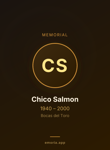 Memorial portrait of Chico Salmon