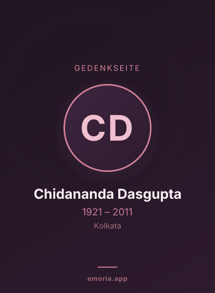 Gedenkportrait von Chidananda Dasgupta
