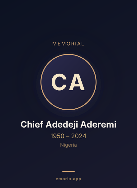 Memorial portrait of Chief Adedeji Aderemi