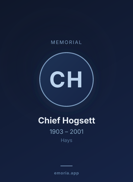 Memorial portrait of Chief Hogsett