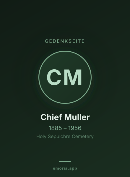 Gedenkportrait von Chief Muller