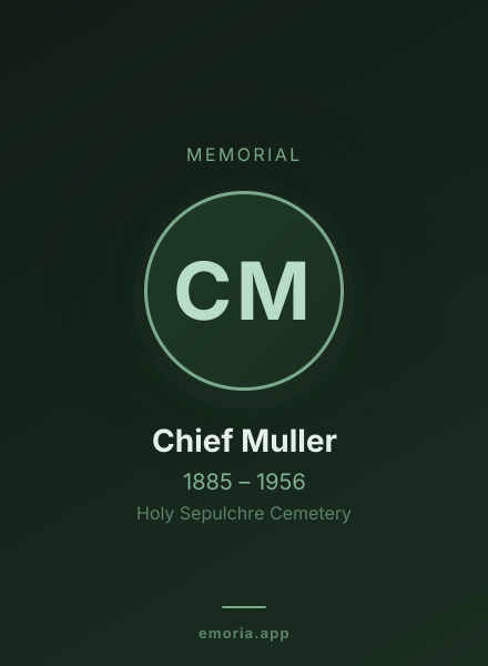 Memorial portrait of Chief Muller