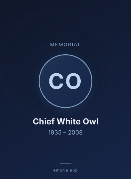 Memorial portrait of Chief White Owl