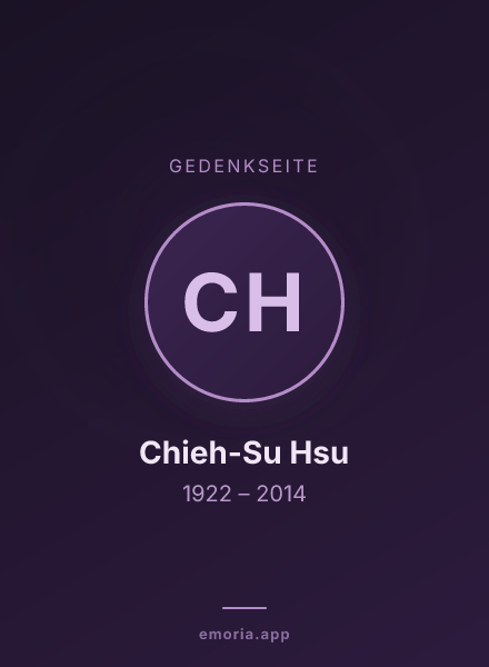 Gedenkportrait von Chieh-Su Hsu