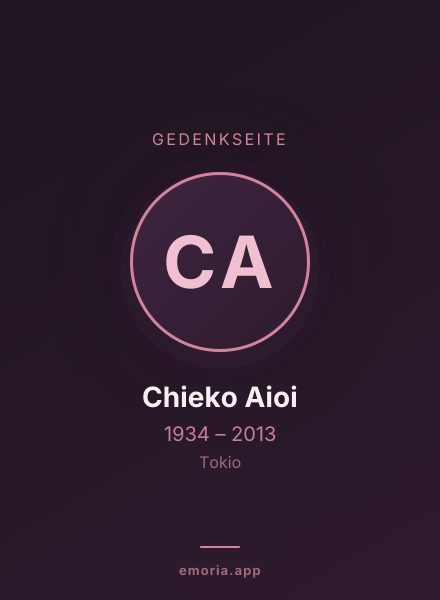 Gedenkportrait von Chieko Aioi