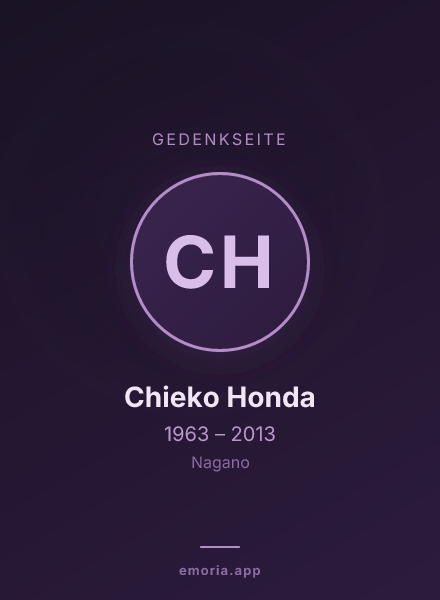 Gedenkportrait von Chieko Honda