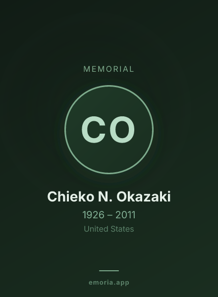 Memorial portrait of Chieko N. Okazaki