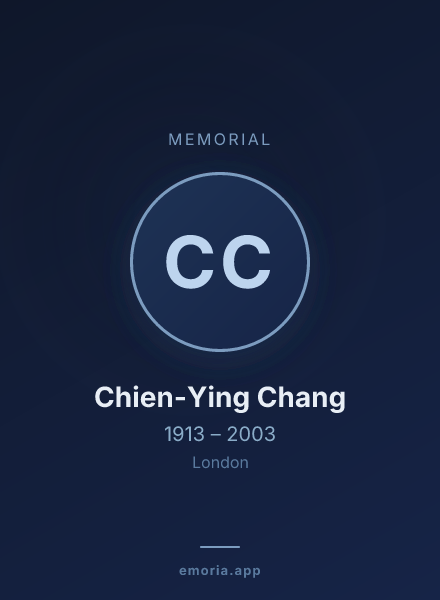 Memorial portrait of Chien-Ying Chang