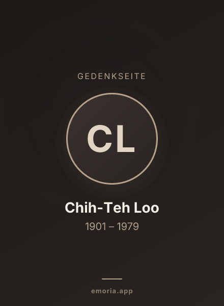 Gedenkportrait von Chih-Teh Loo