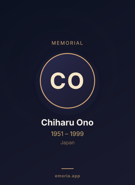 Memorial portrait of Chiharu Ono