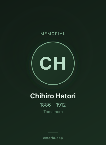 Memorial portrait of Chihiro Hatori