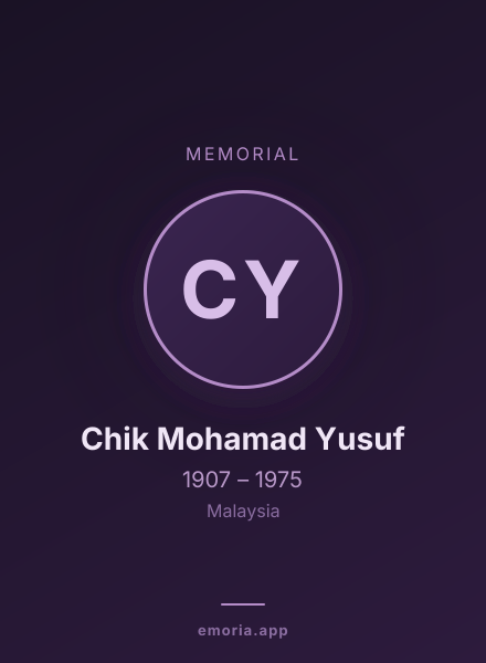 Memorial portrait of Chik Mohamad Yusuf