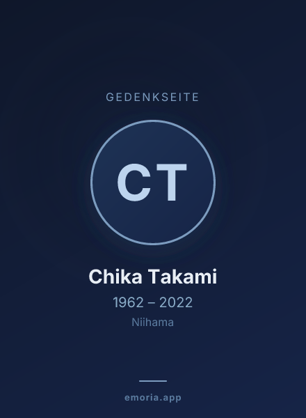 Gedenkportrait von Chika Takami
