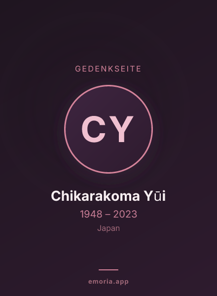 Gedenkportrait von Chikarakoma Yūi