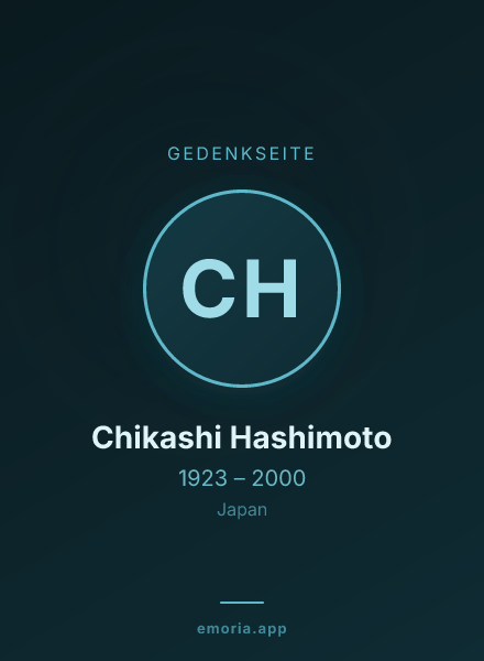 Gedenkportrait von Chikashi Hashimoto