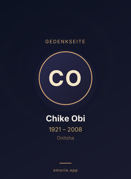 Gedenkportrait von Chike Obi