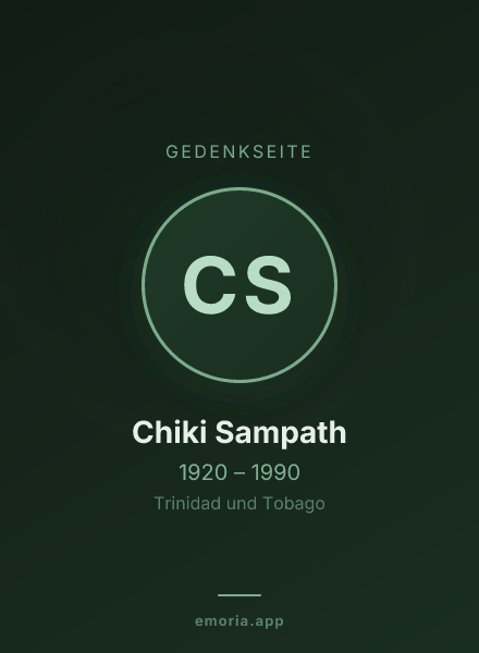 Gedenkportrait von Chiki Sampath