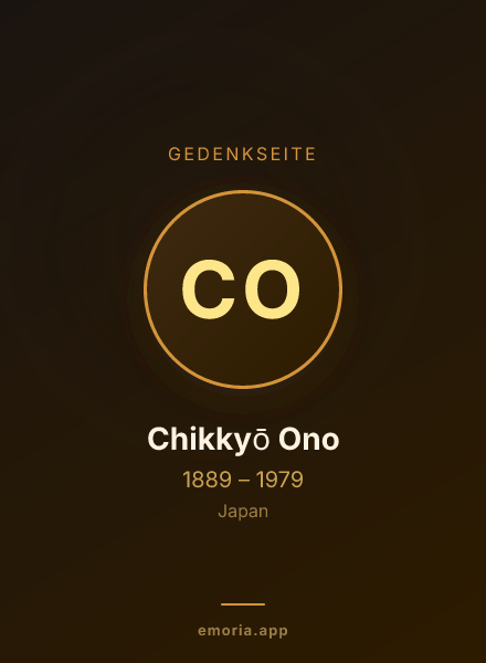 Gedenkportrait von Chikkyō Ono