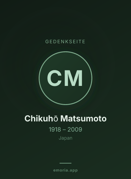 Gedenkportrait von Chikuhō Matsumoto