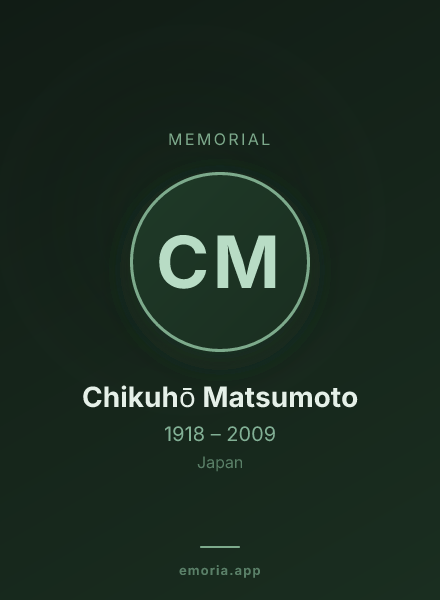 Memorial portrait of Chikuhō Matsumoto