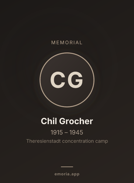 Memorial portrait of Chil Grocher