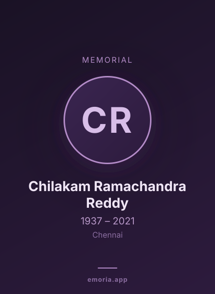 Memorial portrait of Chilakam Ramachandra Reddy