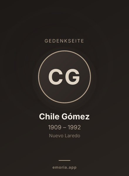 Gedenkportrait von Chile Gómez