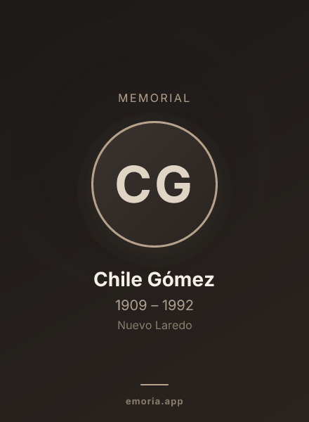 Memorial portrait of Chile Gómez