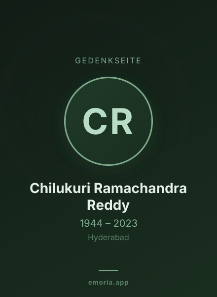 Gedenkportrait von Chilukuri Ramachandra Reddy