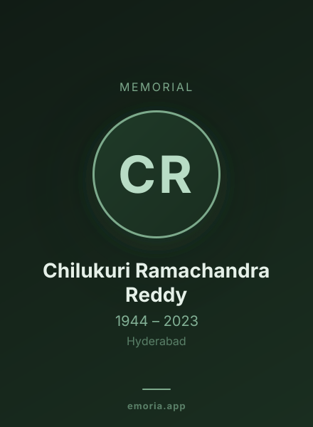 Memorial portrait of Chilukuri Ramachandra Reddy
