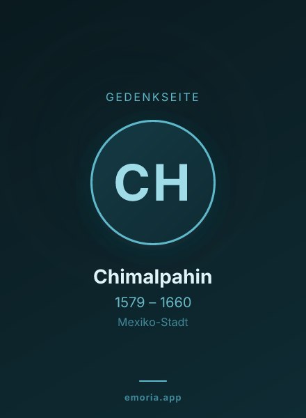 Gedenkportrait von Chimalpahin