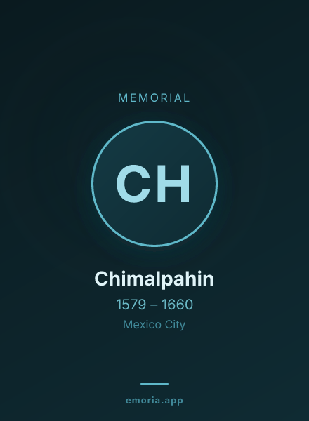 Memorial portrait of Chimalpahin