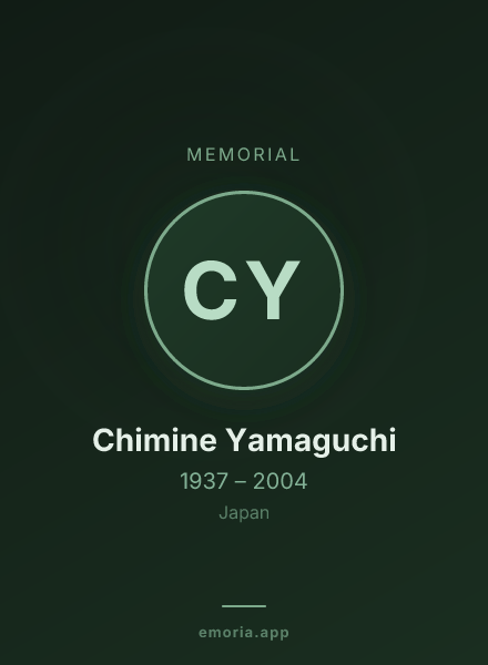 Memorial portrait of Chimine Yamaguchi