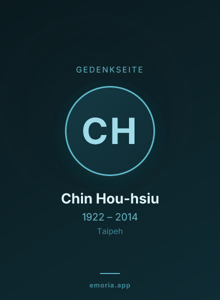 Gedenkportrait von Chin Hou-hsiu