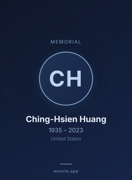 Memorial portrait of Ching-Hsien Huang