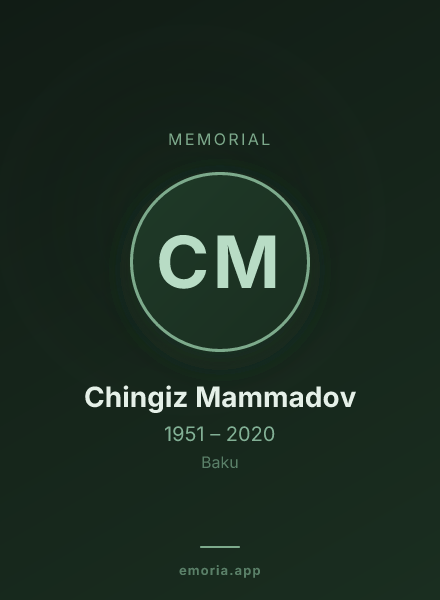 Memorial portrait of Chingiz Mammadov