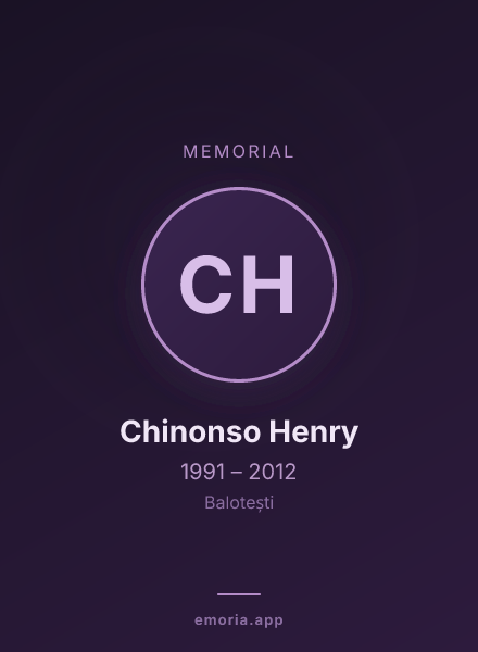 Memorial portrait of Chinonso Henry