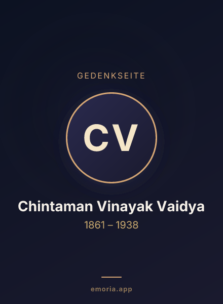 Gedenkportrait von Chintaman Vinayak Vaidya