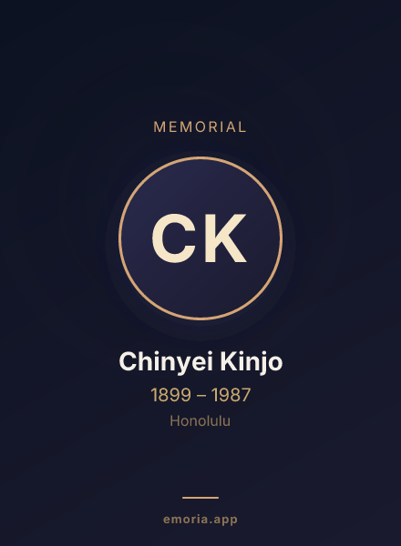 Memorial portrait of Chinyei Kinjo