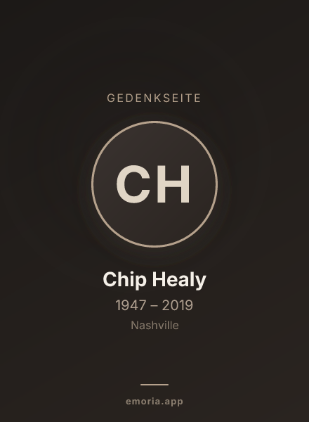 Gedenkportrait von Chip Healy
